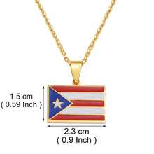 قلادة بسحر بورتوريكو قطعة واحدة للنساء والفتيات من الفولاذ المقاوم للصدأ، مع زهور الهيبسكوس من هاواي وجوام وجوادلوب وماييوت