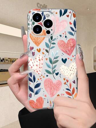 เคสโทรศัพท์แบบนิ่มใส ป้องกันเต็มรูปแบบ กันฝุ่น กันน้ำ ลายพิมพ์ 2D ลายหัวใจโรแมนติก สไตล์การ์ตูนน่ารักยอดนิยม เหมาะสำหรับเป็นของขวัญวันเกิด คริสต์มาส ปีใหม่ สำหรับเพื่อนร่วมงาน, เพื่อน, ครอบครัว, คู่รัก, ตัวคุณเอง เข้ากันได้กับ iPhone 17/16/15/14/13/12/11/Pro/ProMax/X/XR/XS/XSMAX/7/8/PLUS และรุ่นต่างๆ