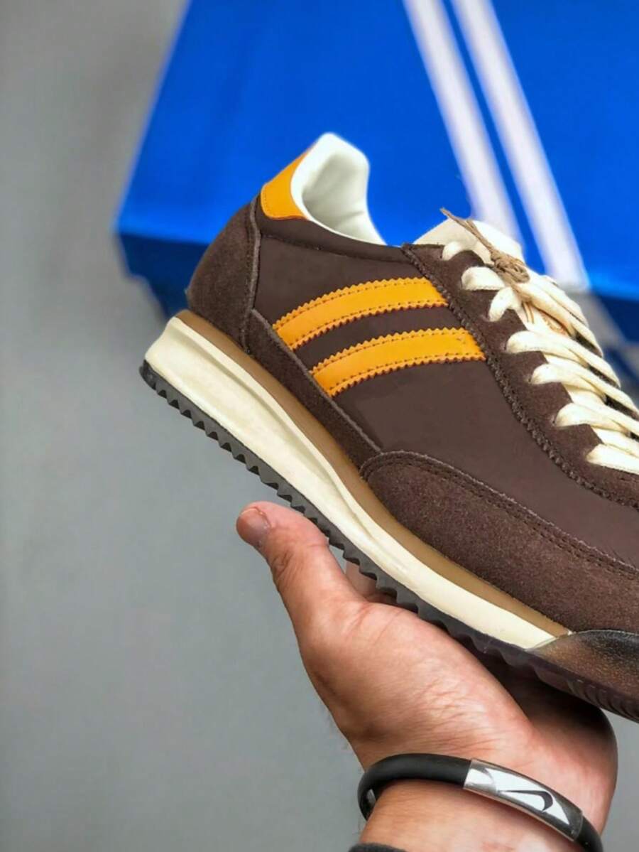 SL72 High Version Originals Summer Versatile Campus Increased Height Thick Sole Shock Absorbing Casual Sneakers Soft Bottom Shoes - Coffee Yellow - View 1