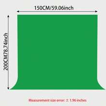Green Background Cloth 59.06 * 78.74 Inches/78.74 * 118.11 Inches/118.11 * 118.11 Inches/118.11 * 157.48 Inches Portable, Suitable For Live Streaming And Studio Photography, Video Studios, And Portrait Photography With Solid Background Cloth, Available In Multiple Sizes, Live Streaming Background | Professional Photography | Durable And Washable| - Green - View 16
