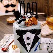Father's Day Fondant Molds Watch T-Shirt Tie Hat Briefcase Pattern Silicone Mold For Cake Decorating Cupcake Topper Chocolate Candy Gum Paste Polymer Clay,StyleD - StyleD - 查看 4