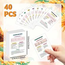 40pcs ECG Rhyihm Cheat Sheets, Rhythm & Arrhythmia Learning Guide Cards - Detailed ECG Tracing With Normal/Abnormal Findings, Nurse Reference Cards, Medical Flash Cards, Suitable For Medical Health Care, Nursing Field Medical Pocket Cards