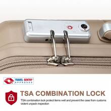 Somago 20" Carry On Luggage And 14" Mini Cosmetic Cases Travel Set Lightweight Polypropylene Suitcase With TSA Lock YKK Zipper Hardside Luggage With Spinner Wheels (2 Piece Set) - 土豪金 - 查看 4