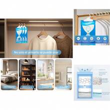 HAUTREK - 6 Bolsas Absorbentes de Humedad de 230g cada una, con Indicador de Nivel, Aroma Natural y Eliminación Automática de Humedad, Antimoho para Armario, Clóset y Coche - Verde - Ver 1