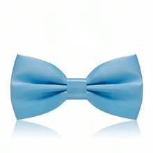 1pc Men's Adult Bow Tie, Classic Fashion Satin Formal Wedding Party Adjustable Bow Tie, Plaid Multi-Color Clip-On Bow Tie, Wedding Necktie Accessory - Multicolor - View 12