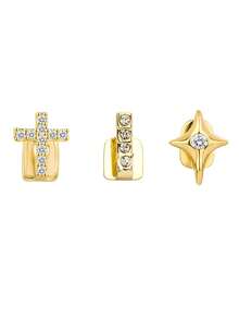 6 Pcs Tooth Grillz Golden For Your Teeth Punk Single Grills For Men Women Hip Hop Rapper Accessories ﻿ - Multicolor - View 11