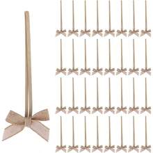 XAPY 30pcs 8 Inch Stretch Elastic Loops With Pre-Tied Ribbon Bows For Gift WrangBaby Showers S Christmas Boxes 8 Inch Linen - màu đen - Xem 1