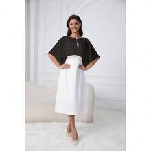 Chiffon Shawl Wraps Shrug For Evening Dress Wedding Cape Cover Up - 黑色 - 查看 1