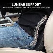Car Seat Cushion Memory Foam Lumbar Support Sciatica And Lower Back Relief Road Trip Essentials For Driving - Black - View 4