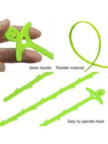 Flexible Plastic Hair Drain Clog Remover Kit - Sink Snake Hair Grabber Tool With Drain Opener Function For Kitchen And Bathroom - Multicolor - View 8