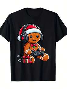 Divertido Juego de Navidad Juego de Pan de Jengibre para Niños, Atuendo de Fiesta de Navidad, Atuendo de Fiesta Festiva, Ropa de Fiesta de Navidad, Atuendo de Fiesta de Navidad, Fiesta de Navidad - Negro - Ver 1