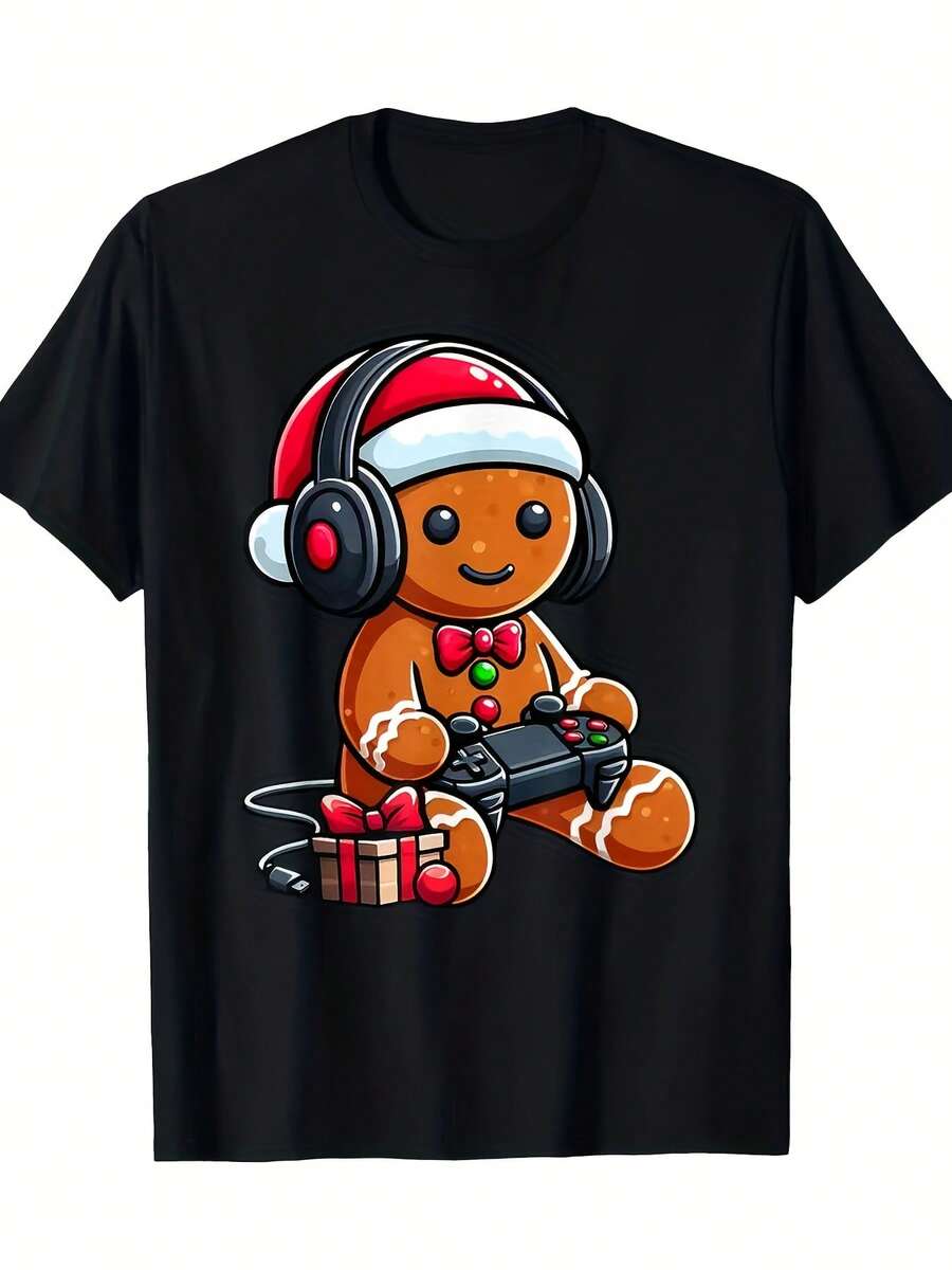 Divertido Juego de Navidad Juego de Pan de Jengibre para Niños, Atuendo de Fiesta de Navidad, Atuendo de Fiesta Festiva, Ropa de Fiesta de Navidad, Atuendo de Fiesta de Navidad, Fiesta de Navidad - Negro - Ver 1