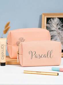 Bolsa de maquillaje personalizada, bolsa de cosméticos personalizada, bolsa de aseo personalizada, regalos para ella, estuche de maquillaje grabado, bolsa de maquillaje para dama de honor, regalos para dama de honor, propuesta, despedida de soltera, regalo de cumpleaños para la mejor amiga, bolsa de maquillaje de viaje