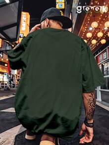 Oversized Gym T-Shirt With The Phrase "If You Need Me, Don't Need Me" REF 3285 FLUXO GEEK - Army Green - View 2
