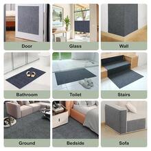 Cat Scratching Carpet Mat, Se--Adhesive Trimmable Cat Climbing Post Covered Pad Replacement For DIY Cat Tree Shel F Steps Couch Corner Wall Cat Scratcher Furniture Protector (Khaki, 78.7x15.8Inch),78.7x15.8Inch,Khaki - 卡其色 - 查看 7
