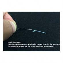 - de pesca de 10 libras a 200 libras, alambre lder de acero inoxidable recubierto de vinilo, 10 metros, con 12 fundas de crimpado - Prueba de 100 libras - Ver 5