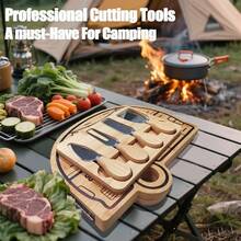 Foldable RV Charcuterie Boards Camping RV Essentials With Cheese Knife Set Perfect For Outdoor Adventures And Home Gatherings Compact Durable And Stylish RV Camper Accessories Ideal As Birthday House Warming Or Wedding Gifts For Women Couples And Moms Must-Have Travel-Friendly Kitchen Tools For Every Road Trip And Weekend Getaway - NewRV - View 3