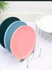 1pc Kitchen Stainless Steel Pan Shelf Side Pot Lid Rack Telescopic Folding Storage Rack Row Skeleton Grill - Multicolor - View 6