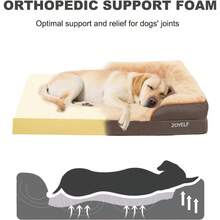 YJOYELF Cama para Perros para Perros medianos sofa Cama de Espuma Cama para Mascotas con Base Antideslizante sofa Cama Duradero para Perros pequeños y medianos Marron - Mediano - 70x52x16,5CM - Ver 3