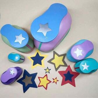 8-75mm manuell hjärt-/stjärnhålslagare - manuell pappersskärare med präglingsfunktion för gör-det-själv-klippbok | Handhållen pappersstansmaskin, papperskärverktyg, gör-det-själv-konst- och hantverksmaterial, bärbar hålslagare för hantverk, precisionsformningsverktyg för skolsaker, mångsidigt hantverkstillbehör för kontorsmaterial