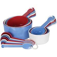 prepworks from Progressive International - Juego de 19 utensilios, 9 cucharas y 10 tazas medidoras, rojo/blanco/azul(como se muestra en la imagen.) - Multicolor - Ver 5