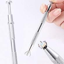 四爪珠宝拾取器，不锈钢穿刺球抓取器，小零件抓取器，四爪海绵拾取器，指甲修剪器，送礼美甲工具，男士工具 - 彩色 - 查看 1