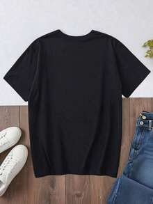 Áo thun ngắn tay cỡ lớn in hình chú khỉ đang suy tư, unisex, phù hợp mặc hàng ngày, đi chơi, dự tiệc, đi học, lễ hội âm nhạc, kỳ nghỉ, đi làm. Có thể dùng làm quà tặng cho gia đình, bạn trai, bạn gái, bạn bè, cũng là lựa chọn lý tưởng cho trang phục mùa hè của nữ. - màu đen - Xem 4