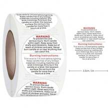 500Pcs White Candle Warning Labels Candle Jar Container Stickers Candle Ty Stickers Decal Candle Stickers For Candle MaFKing DIY Candle Jars And Tins Crafting Arts Candle MaFKing(1 Inch),1 - 1 - Xem 10