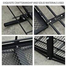 500 Lbs Heavy Duty Hitch Mount Cargo Carrier 60" X 24" X 14.4" Folding Cargo Rack Rear Luggage Basket Fits 2" Receiver For Car SUV Camping Traveling - Black - View 4