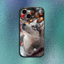 Funda de Teléfono Divertida de Perro Husky compatible con  12 13 14 15 16 17 Pro Max Plus, Carcasa Suave Negra Clásica, Cubierta compatible con funda de  17 pro max, funda de  17 pro, funda de  17, funda de  16 pro max - z6 - Ver 7