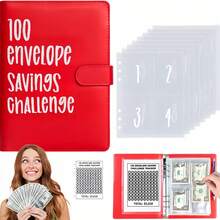 100 Envelopes Money Saving Challenge - A5 Money Saver Budget Binder Book With Cash Envelopes And Numbers, 100-Days Of Easy And Funny Ways To Save $5,000 Cash Envelope Challenge Binde - Multicolor - View 10