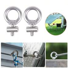4X Stainless Steel Track Stopper Sunshade Stopper, Suitable For 5-8mm Track RV Camping Vehicles, Preventing The Mark From Sliding Along The Guide Rail, Suitable For Outdoor And Indoor Use - Silver - View 5