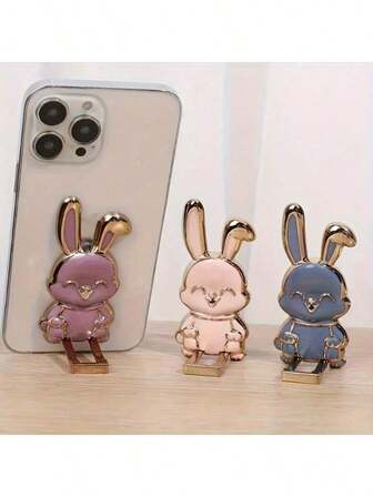 Kanintelefonstativ, skolstödt telefonfodral med glidande hårdvarustång för skrivbordet Lata kaninställ