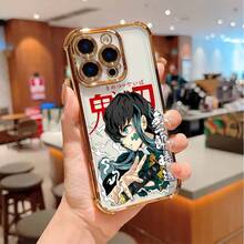 New Demon S-Slayer Anime Compatible With Xiaomi Mi 15T Redmi Note 14 13 12 11 10 9S 9 Pro Plus Plating Anti-Fall Cool Soft Phone Case, Cover Compatible With  17 Pro Case,  17 Pro Max Case,  17 Case,  16 Pro Case - DDbk01 - 查看 9