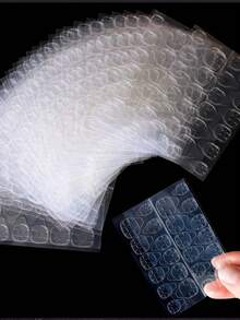 720pcs/30sheets Double-Sided Nail Stickers, Transparent Waterproof, DIY - Clear - View 7