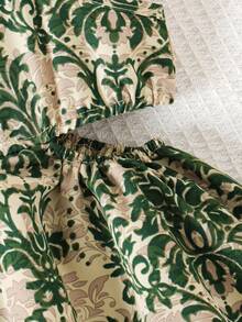 Baby Girls Vacation Style Hollow Out Sleeveless Dress - Green - View 5