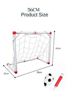 Kid's Large Size:120cm /Mini:56cm Football Goal Set - Backyard Indoor Tennis Door Set And Pump Ball Set - Portable Folding Youth Football Goal Kit - Perfect Children's Toy Football Door Set,Portable Stackable Football Set,Parent-Child Interactive Game,Boys' Sports Competition