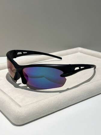 1 件朋克风格时尚眼镜，2025 Y2K 千禧年时尚眼镜，适合狂欢派对、街头摄影、热带海滩度假、海滩配饰、夏季海滩度假、户外、旅行