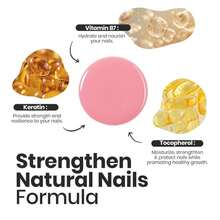 Beetles Jelly Nail Polish Set,6 Colors Pink Nude Jelly Quick Dry Nail Polish Fingernail Fast Drying &Amp; Long Lasting Nail Strengthener Polish Gifts For Women - Màu Hồng baby - Xem 4