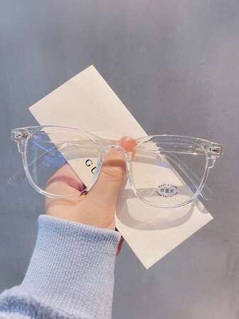 Vintage Women's Double Rivet Glasses Sets, Suitable For Outdoor, Casual, Student Wear. Random Style, Shipped As Shown.