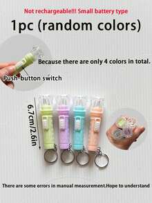 25pcs - 2.8 Inch Mini Flashlight, LED Lighting, Practical Lighting Keychain LED Pendant, Bulk Mixed Macaron Colors, Party Favors, Household Gifts, Classroom Rewards, Back To School Gifts, Baby Shower Party Favors, Piñata Fillers - (4 Random Colors) Non-Rechargeable, Battery Operated! - Multicolor - View 15