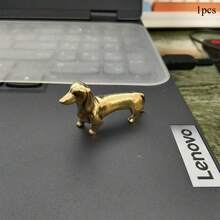 1pc Gold Dachshund Statue Ornament, 3D Metal Dog Figurine Decor, Home Kitchen Decoration, Party Gift, No Power Needed, Collectible Craft Item, Tabletop Decorative Accessory - Multicolor - View 8