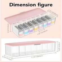 P-80 Daily Contact Lens Organizer With A Remover & A Tweezer, Disposable Contact Lens Dispenser, Clear Plastic Box For All Brands Daily Lens (Blue). - 125-500ml - 查看 3