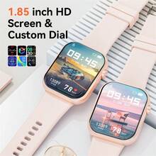 Hwagol 2026 Upgraded Smart Watch (Call/Answer Calls), 1.85-Inch Display, 230mAh Battery Capacity, Unisex, Fitness Tracker, Multiple Sports Modes, Step & Calorie Counter, Sleep Monitoring Watch, Compatible With Android And - Pink - View 4