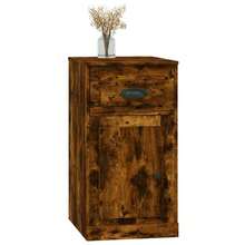 Side Cabinet With Drawer Smoked Oak 40x50x75 Cm Engineered Wood - Brown - View 4