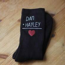 Customized Personalized Name Socks, Valentine's Day Gifts, Customized Printed Love Socks - Multicolor - View 3