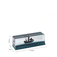 Black Pearl Pirate Ship Desktop Decor - Unsinkable, Fantasy Adventure Theme, Waterless Sailing Craft, Suitable For Home And Office, Perfect Gift For Cruise Enthusiasts, Glass Material, Pirate Theme, Suitable For Christmas, Halloween, Easter, No Power Required, Perfect Room Decor - Multicolor - View 8