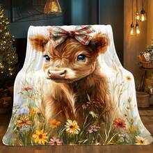 Cozy Highland Cow Print Throw Blanket - Soft, Reversible & Versatile For Couch, Bed, Office, And Outdoor Use - Perfect Gift Idea - Multicolor 15 - View 4