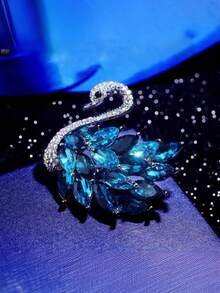 1pc Luxury Swan Brooch Pin, High-End Elegant Pin Suitable For Women To Wear In Daily Or Party