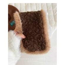 Winterlicher Lammwollschal, dicker, warmer und vielseitiger Halswärmer für Damen, flauschiger Halswärmer im neuen Stil, Plüschhalsschal - Dunkelbraun - Übersicht 5